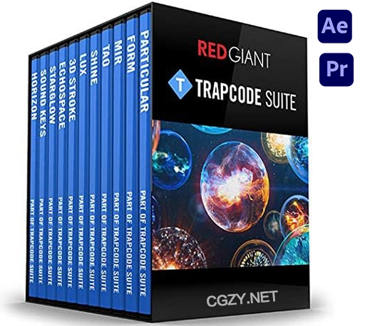 AE/PR插件|Red Giant Trapcode Suite 2025.0.0 Win中文版/英文版/破解版 红巨人粒子特效插件套装 (含:Particular/Form/Tao/Mir/3D Stroke)