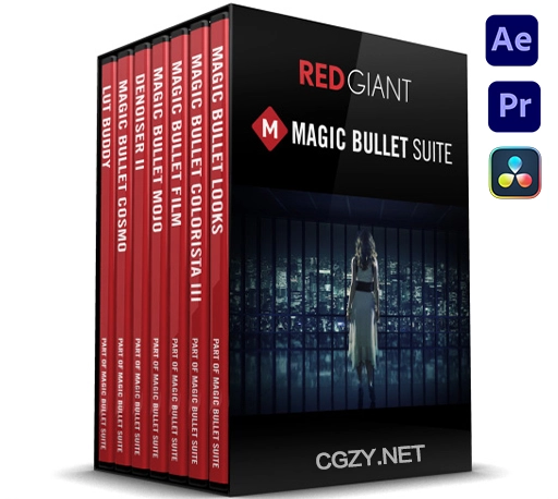 AE/PR/达芬奇插件|Red Giant Magic Bullet Suite 2025.0.0 Win中文版/英文版/破解版 红巨人降噪磨皮美颜调色套装
