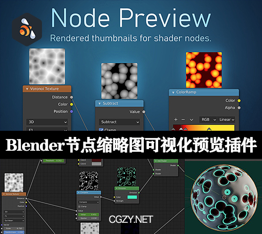 Blender插件|节点缩略图可视化预览插件 Node Preview v1.20