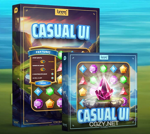 3745个休闲游戏UI交互点击移动碰撞无损音效素材 Boom Library Casual UI