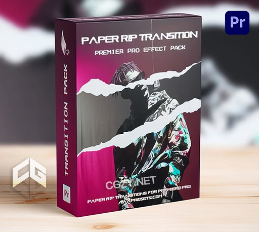 PR模板|12种纸张撕裂拼贴转场过渡效果 Paper Rip Transitions