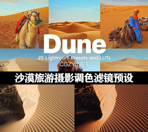沙漠旅游摄影调色滤镜预设 Dune Lightroom Presets and LUTs