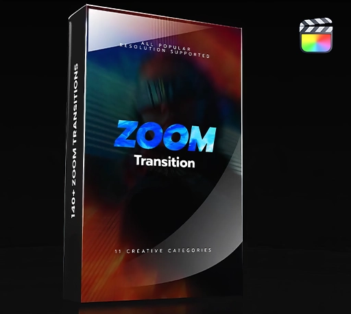 FCPX插件|140组视频模糊抖动缩放无缝过渡转场预设 Zoom Transition