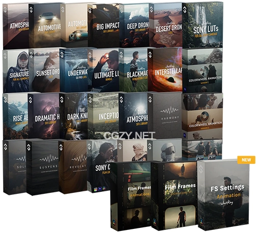 电影级视频LUT调色音效素材资产包 Film Space – The Ultimate Master Bundle