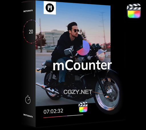 FCPX插件|20种简约实用数字倒计时动画预设 mCounter