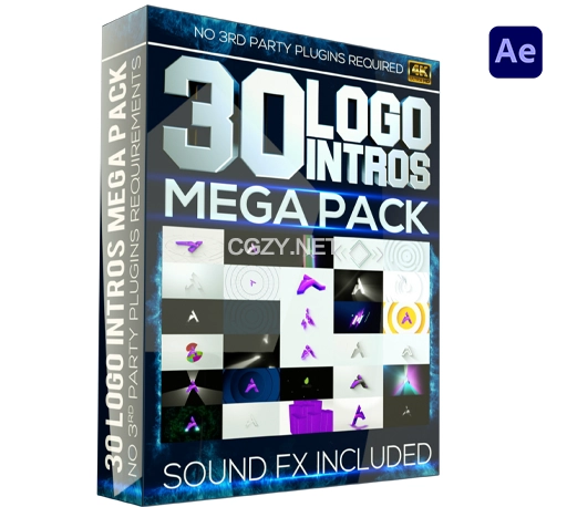 30种企业LOGO标志展示动画AE模板(含音效) logo Reveal