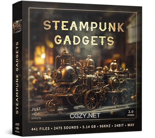 441个奇幻蒸汽朋克机械齿轮按钮音效素材 Just Sound Effects Steampunk Gadgets