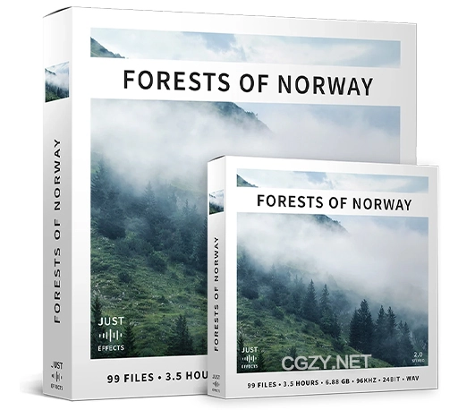 99组挪威森林流水鸟叫自然环境环绕音效素材 Just Sound Effects Forests of Norway Stereo + Surround