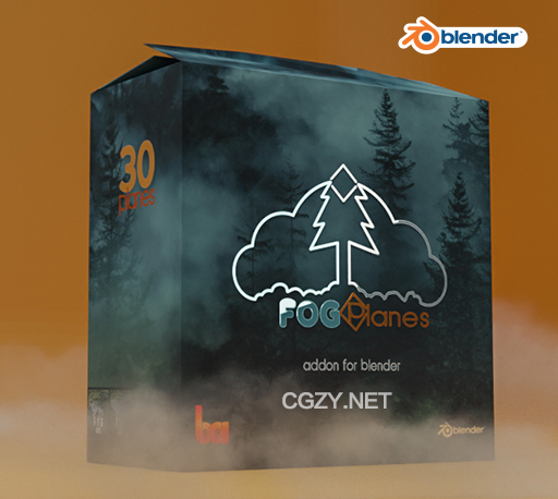 Blender插件|三维环境体积雾插件 Fog Planes v1.0.1