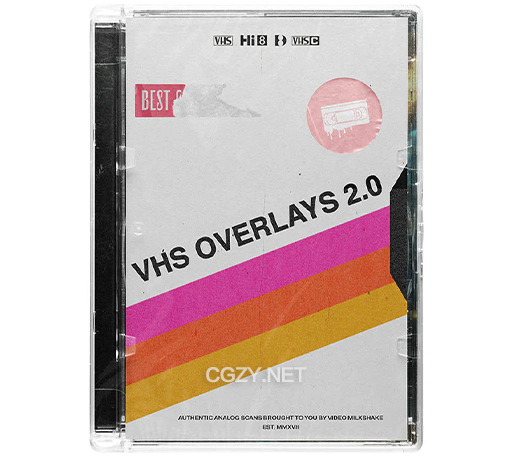 57个复古录像带故障噪点刮痕纹理叠加视频素材 VHS Glitches and Overlays Pack 2.0