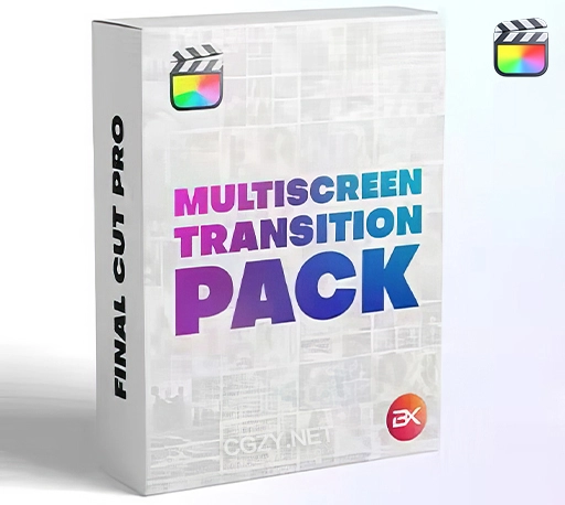 FCPX插件|84个创意动态分屏展示转场过渡效果预设 Multiscreen Transitions Pack