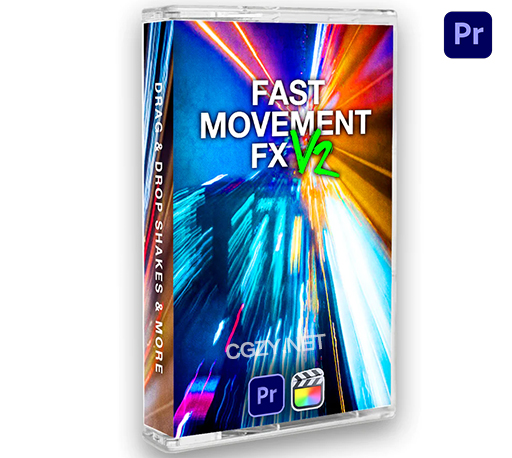 25种PR快速运动摇晃转场过渡预设 FAST MOVEMENT FX V2