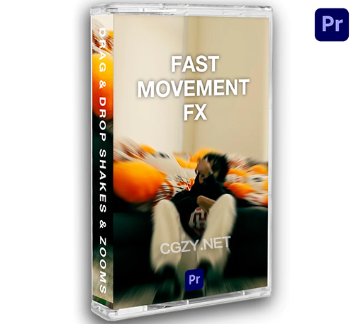 PR快速摇动放大缩小移动转场效果预设 FAST MOVEMENT FX