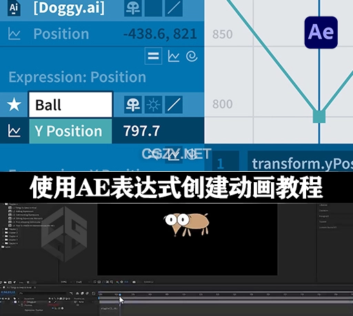AE表达式教程|创建动画效果教学 LinkedIn – After Effects Using Expressions