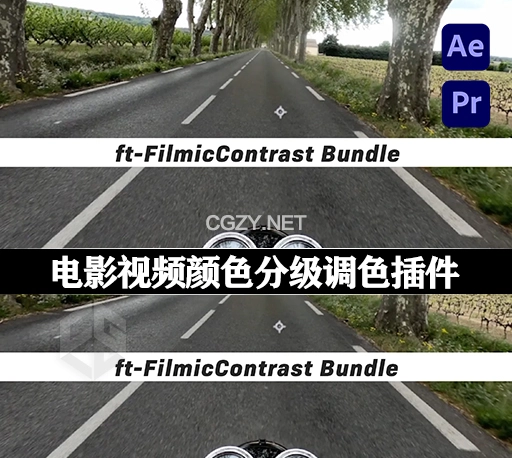 AE/PR插件|电影视频颜色分级调色工具 ft-Filmic Contrast Bundle v1.0 Win中文汉化版 +使用教程