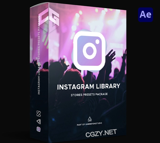 AE脚本|650组时尚竖屏社交媒体视频包装图形动画元素 Instagram Library – Stories Presets Package