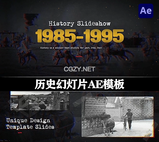 历史幻灯片AE模板 Black History Slideshow