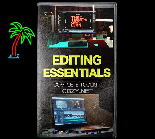 100组创意电影胶片颗粒视频图形文字标题模板LUT调色预设合集包 Tropic Colour EDITING ESSENTIALS