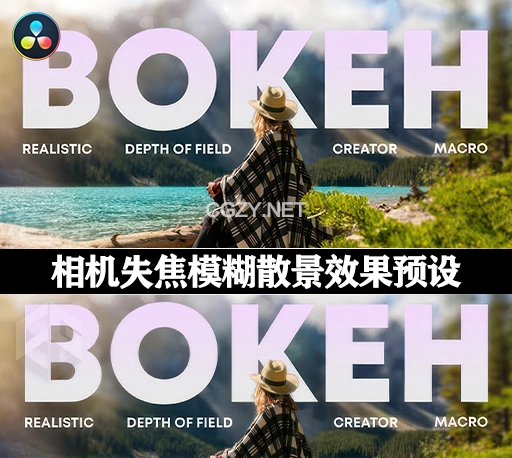 达芬奇模板|相机失焦模糊散景效果预设 Bokeh Master