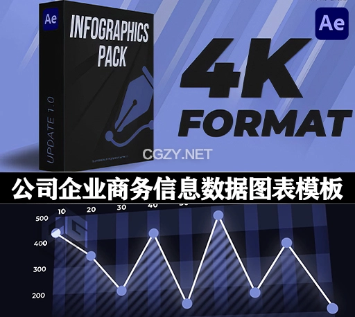 AE模板|公司企业商务信息数据图表动画 Infographics Pack