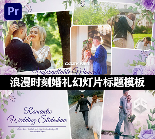 PR模板|唯美浪漫时刻婚礼幻灯片标题模板 Wedding Slideshow