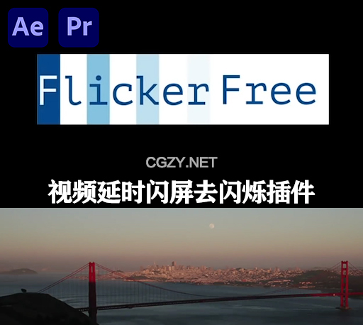 AE/PR/OFX/达芬奇插件|视频延时闪屏去闪烁工具 Flicker Free 2.1.6 Mac