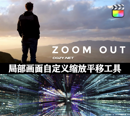FCPX插件|画面自定义缩放平移动画效果 ProZoom