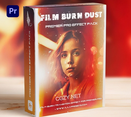 PR模板|电影胶片泄漏烧伤效果转场预设(含音效)Film Leaks & Burn Transitions