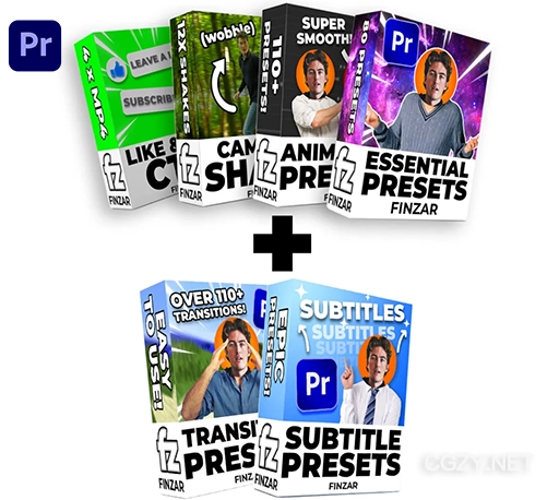 PR预设|相机抖动转场字幕动画预设套装 Storezar – The Ultimate Bundle PLUS