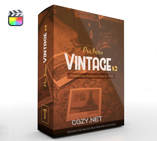 FCPX插件|30种复古片头开场文字标题动画 ProIntro Vintage V2