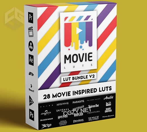 57种好莱坞电影大片风格LUTS调色预设 Movie LUTs Bundle V1+V2