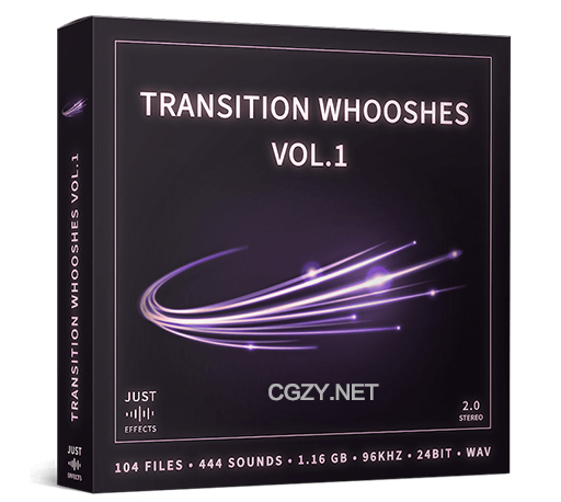 音效素材|104种视频转场过渡嗖嗖声音效 Just Sound Effects – Transition Whooshes Vol.1