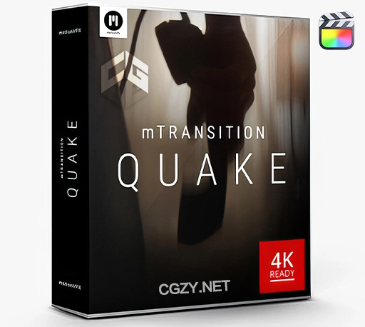 FCPX插件|50组震撼摄像机移动扭曲抖动转场预设 MotionVFX mTransition Quake