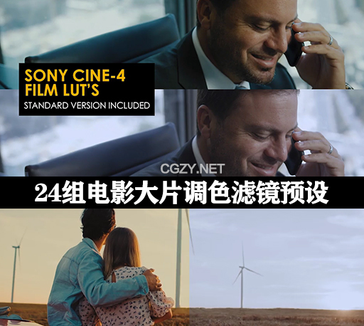 LUTs预设|24组电影大片色调滤镜调色预设 Sony Cine-4 Film And Standard Luts
