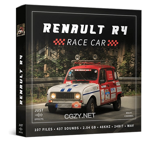 音效素材|437个雷诺R4汽车老式赛车引擎轰鸣行驶鸣笛声音素材 Renault R4