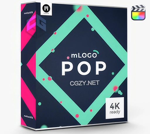 FCPX插件|30种创意图形MG风格扁平化LOGO动画预设 MotionVFX mLogo POP