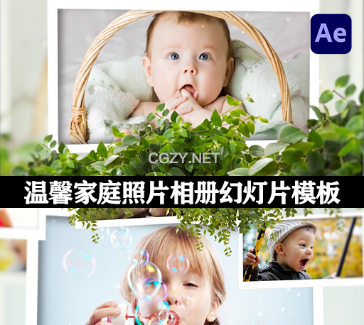 AE模板|温馨家庭照片相册幻灯片展示动画 Between the Branches Slideshow
