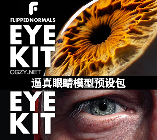 逼真眼睛模型预设包 FlippedNormals – Eye Kit
