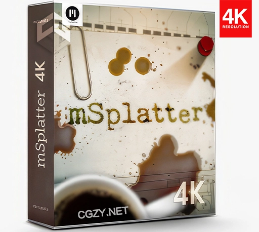 4K视频素材|100组水墨血液飞溅特效合成素材 MotionVFX mSplatter