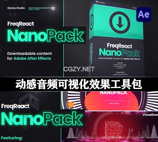 AE模板|动感音频可视化效果工具包 The Nano Pack