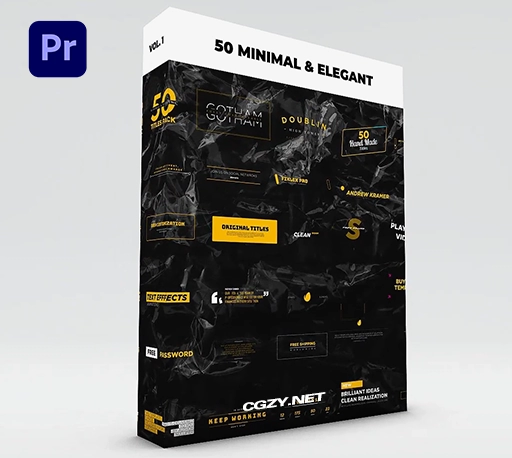 PR模板|50个简约迷你优雅文字标题排版动画 Minimal & Elegant Titles