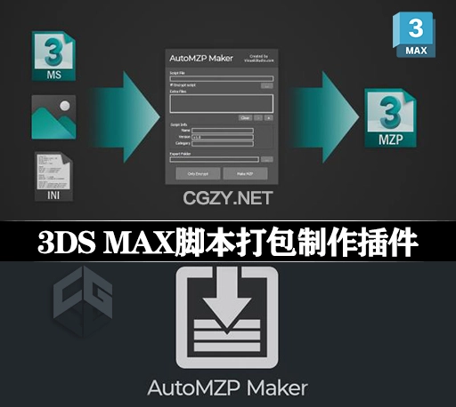 3DS MAX插件|打包制作MZP格式脚本工具 AutoMZP Maker v1.0.1