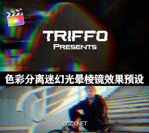 FCPX插件|10组色彩分离迷幻光晕棱镜效果预设 支持M1 Prism Effects