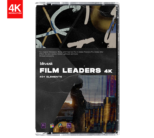 4K视频素材|40个老电影胶片刮痕污渍过渡动画 Film Leaders Transitions