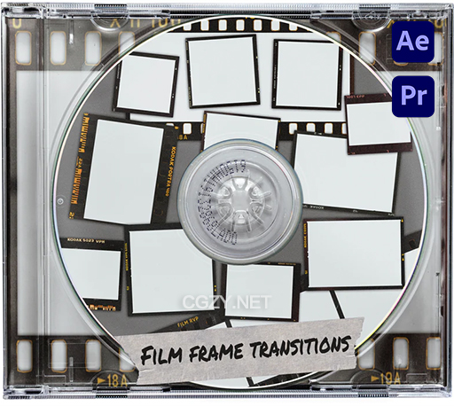 AE/PR模板|电影胶片帧定格视频转场过渡预设 Film Frame Transitions