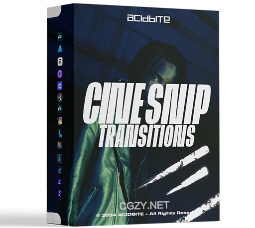 96种复古电影胶片打孔划痕扫描涂鸦视频转场音效素材包 Acidbite – CINE SNIP TRANSITIONS