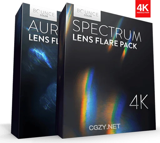 4K视频素材|25组高端优雅镜头光晕玻璃质感光斑动画素材 Bounce Color – Lens Flares Bundle 4K