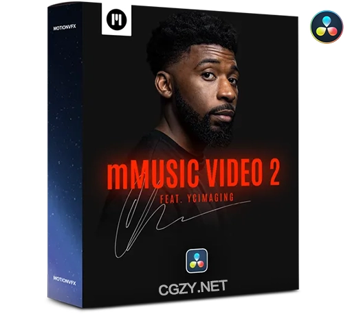 达芬奇插件|60组胶片边框叠加特效转场文字标题视频剪辑预设 mMusic Video 2 For DaVinci Resolve