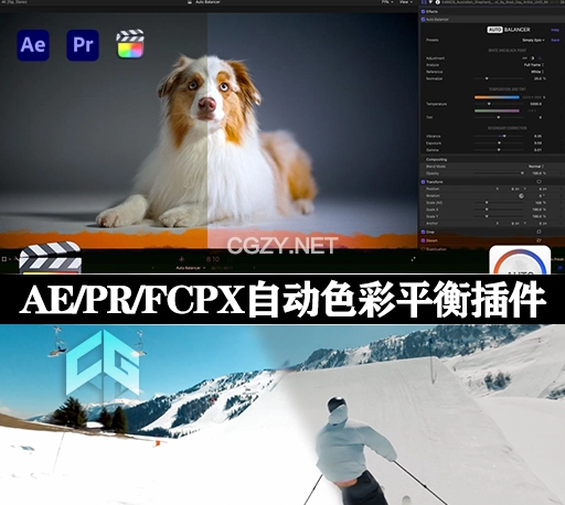 AE/PR/FCPX插件|自动色彩平衡调色工具 Auto Balancer