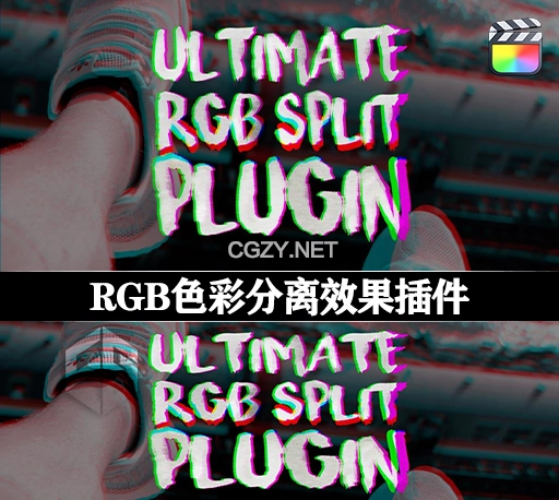 FCPX插件|RGB色彩分离效果工具 Ryan Nangle Ultimate RGB Split Plugin